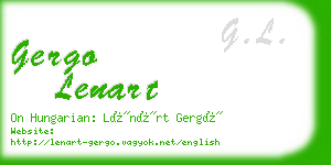 gergo lenart business card